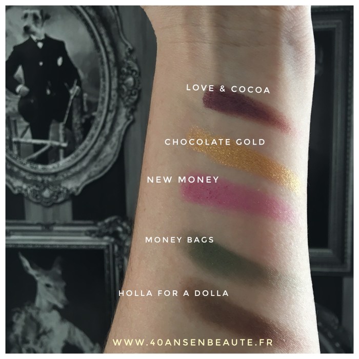 40 ANS EN BEAUTE SWATCHS PALETTE CHOCOLATE GOLD TOO FACED BLOG FRANCAIS.JPG